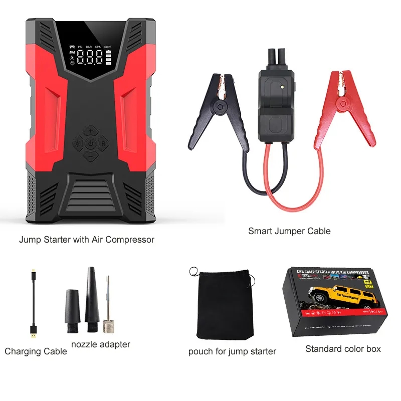 All in One Car Jump Starter with Air Pump 2