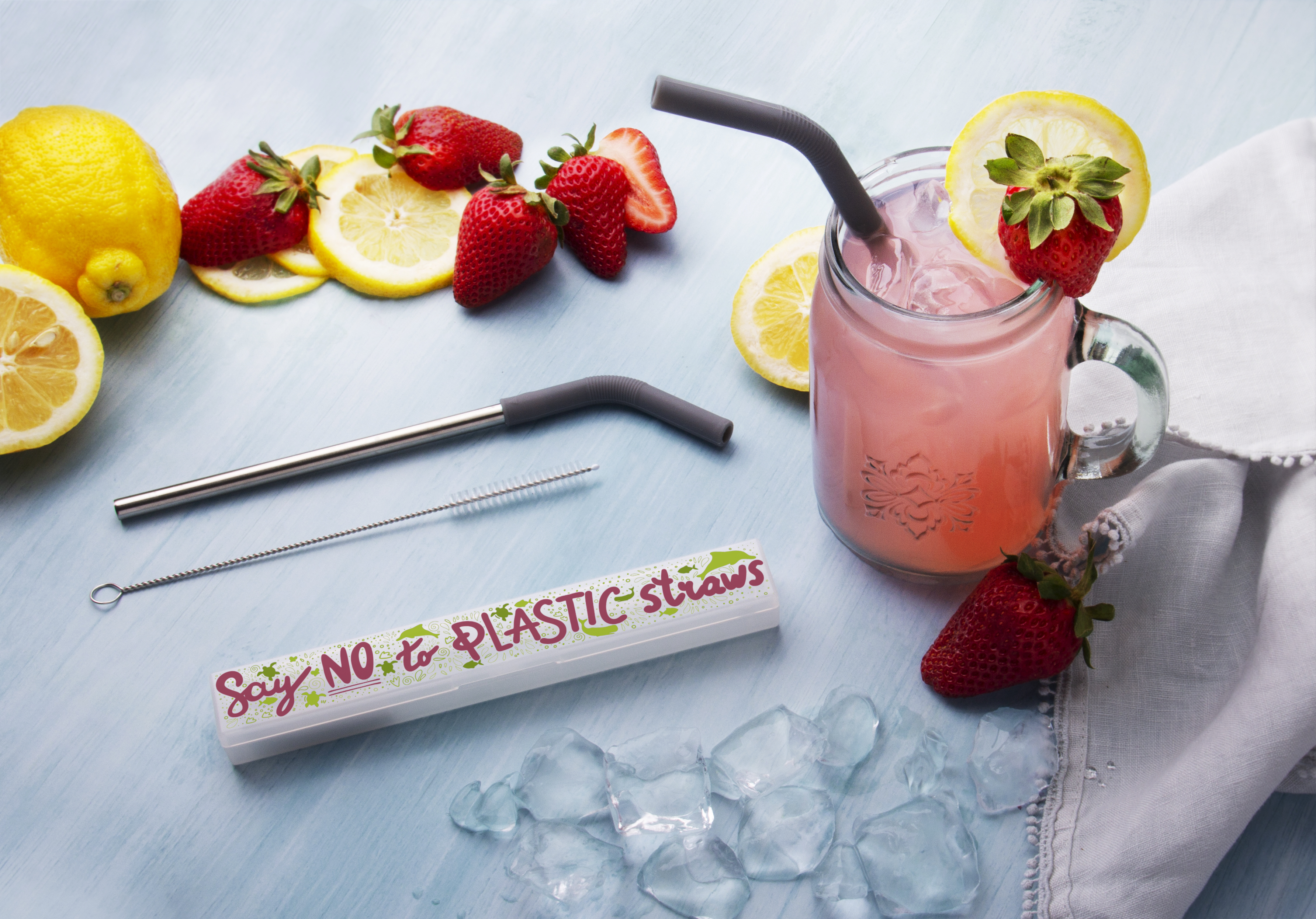 Stainless Steel Metal Straw Set 8