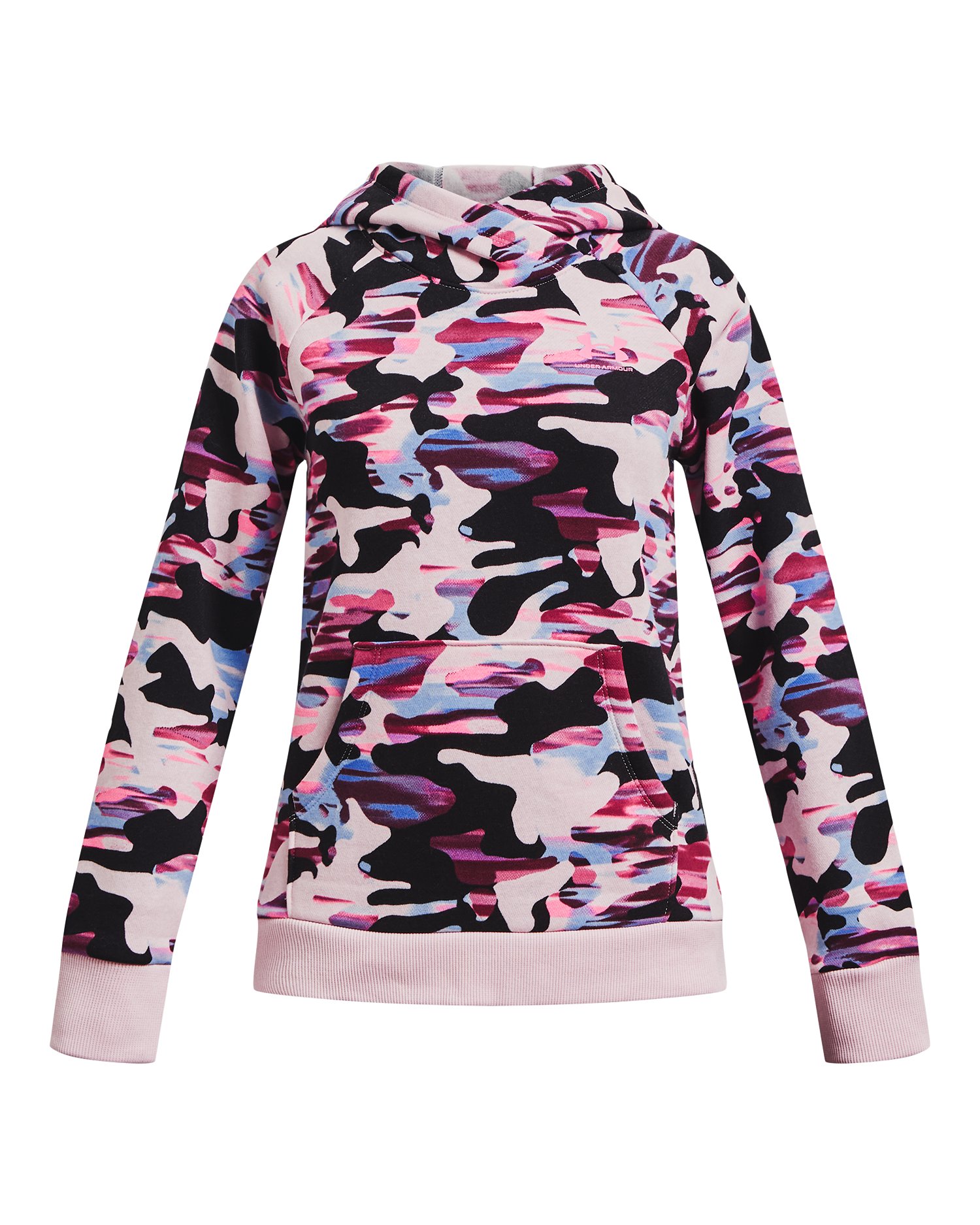 Girls' UA Rival Fleece Printed Hoodie, custom youth shirt with logo imprint 3