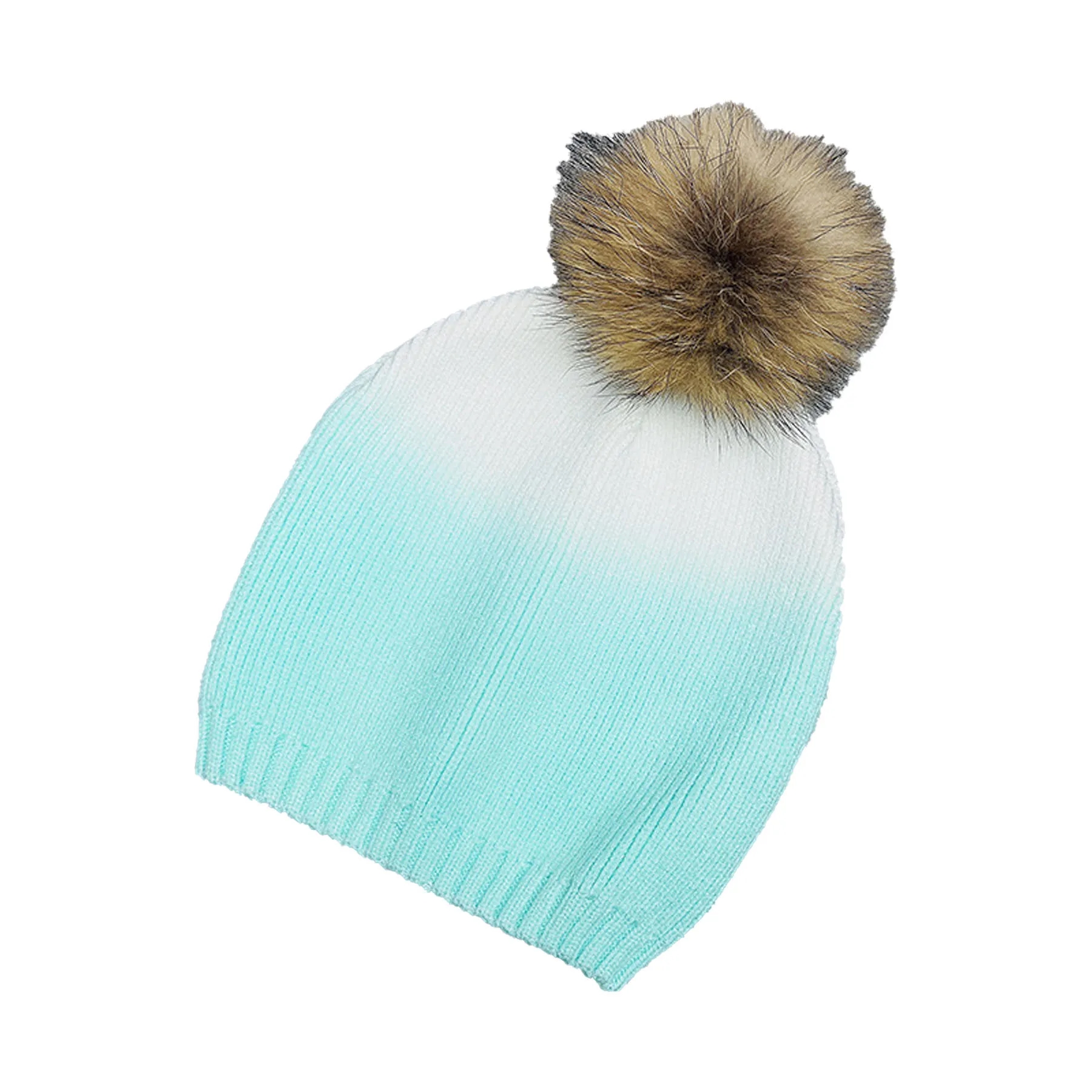 Color Gradient Dip-Dyed Knitted Beanie 2