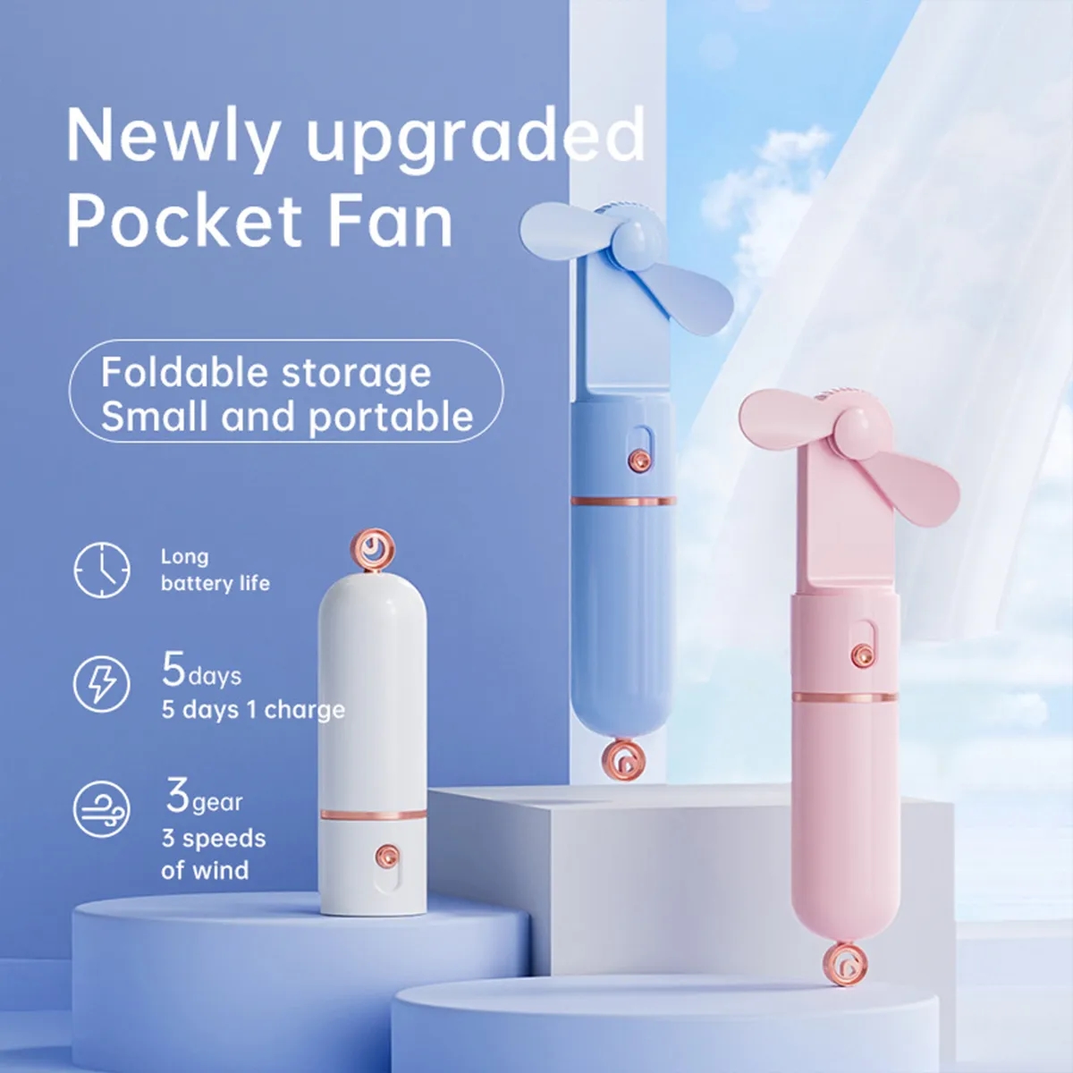 Mini Portable Pocket Handheld Fan 2