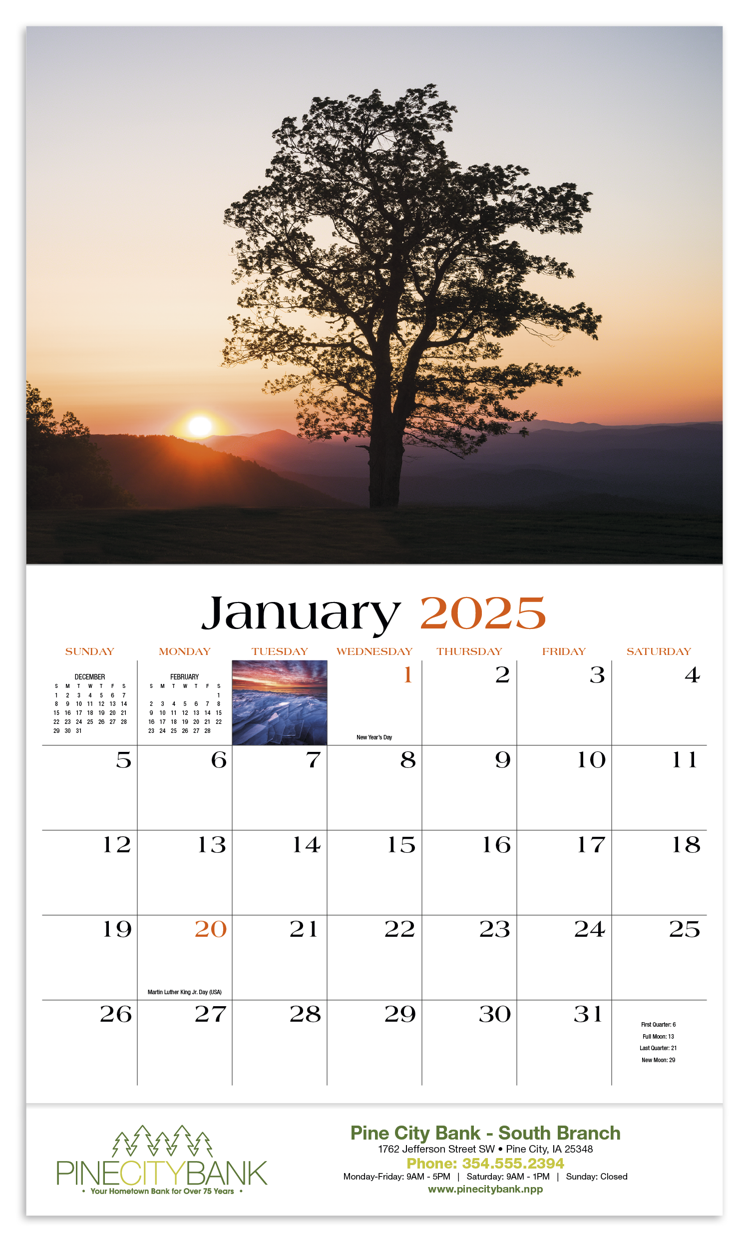 HotLine® Products Dawn to Dusk Appointment Calendar - Stapled 5