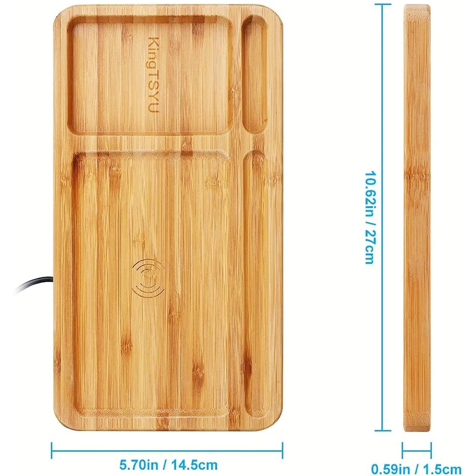Wireless Charging Station With Desk Organizer Pad 2