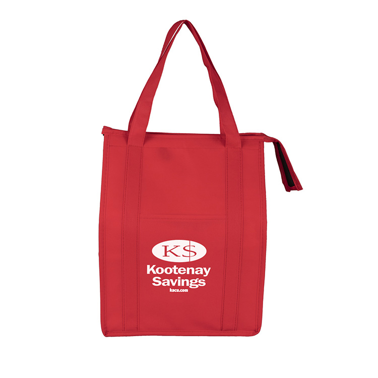 12"W x 16"H x 10"Gusset - "SUPER COOLER" Large Insulated Cooler Zipper Tote Bag 44