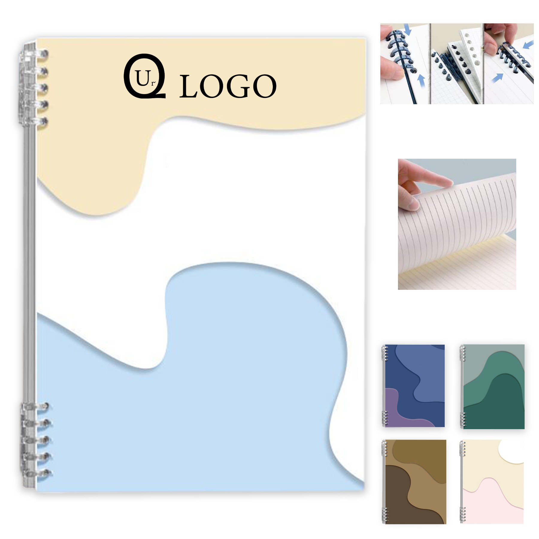 Aesthetic Thick Spiral Notebook Journal In A4 Format
