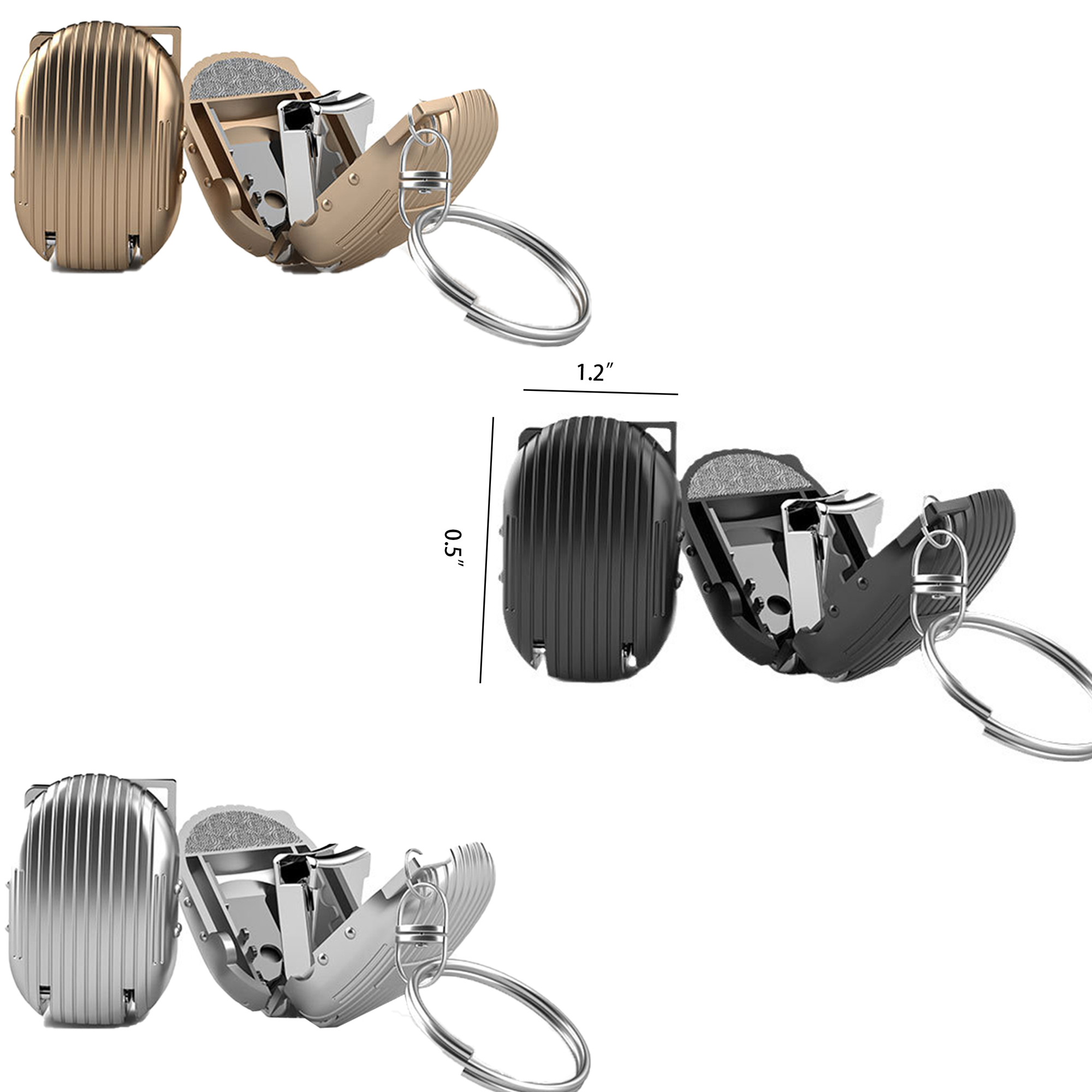 Foldable Nail Clippers With Keychain Shape Of Suitcase 1