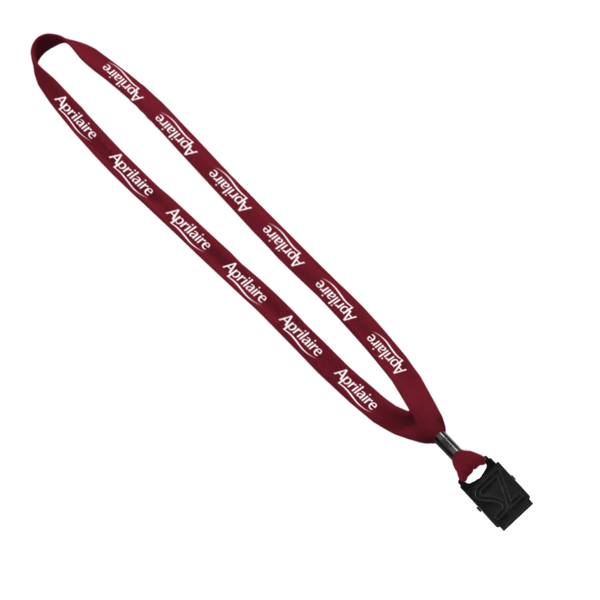 5/8" Polyester Shoelace Lanyard with Metal Crimp & Split-Ring 109