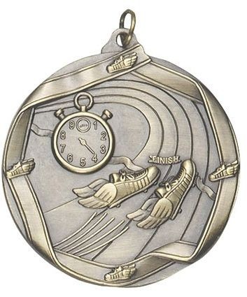 Track Die Cast Medal, 2 1/4" 2