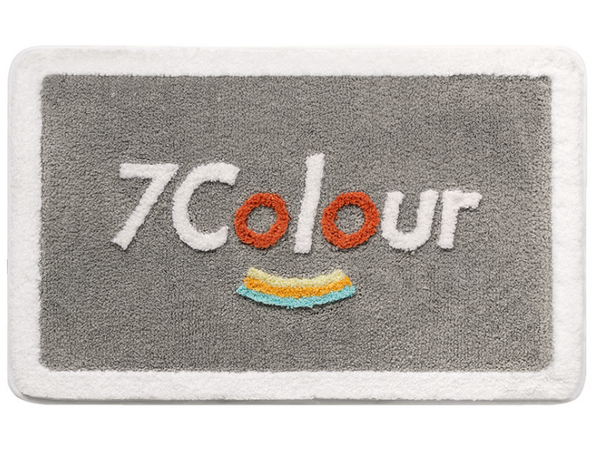 Colorful cartoon flocking bathroom mat 3