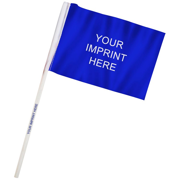 4" x 6" Custom Imprinted Staff Polyester Stick Flags 3