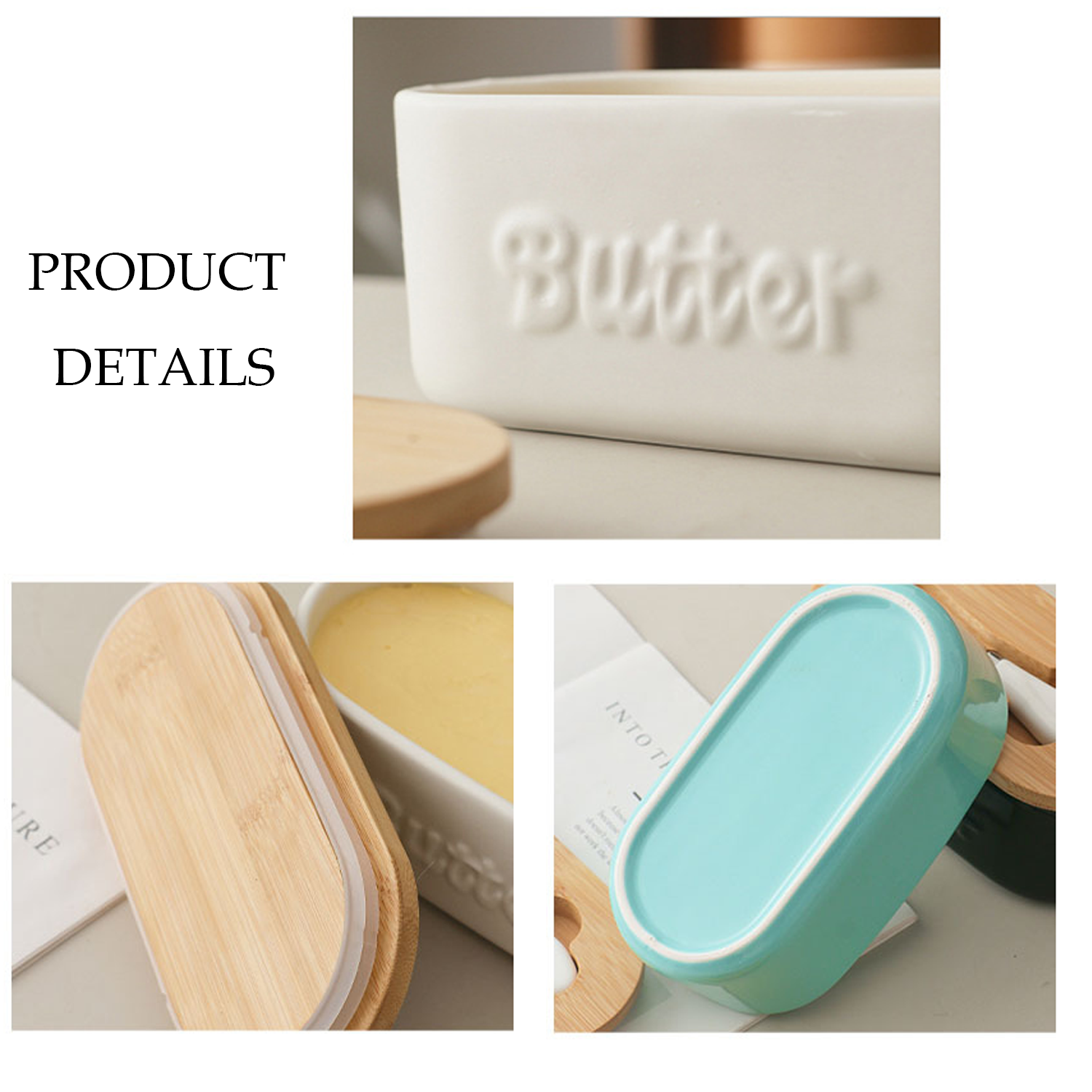 Ceremic Butter Dish w/ Lid 3