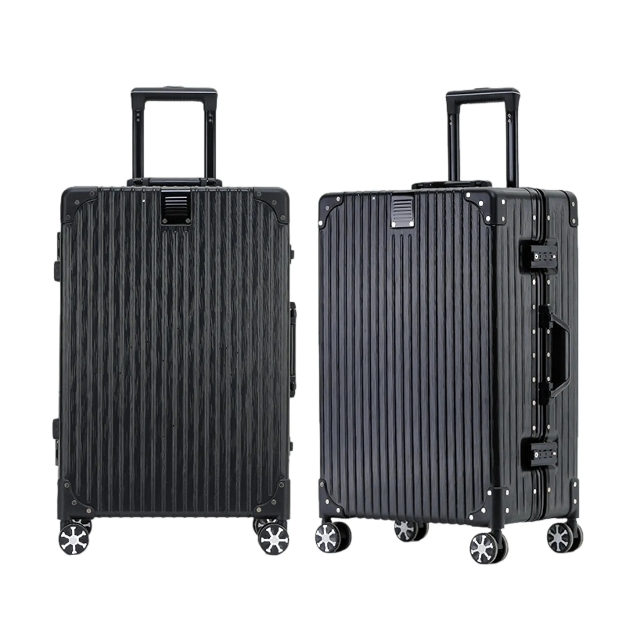Retro Aluminum Frame Universal Wheel Luggage Compartment 4