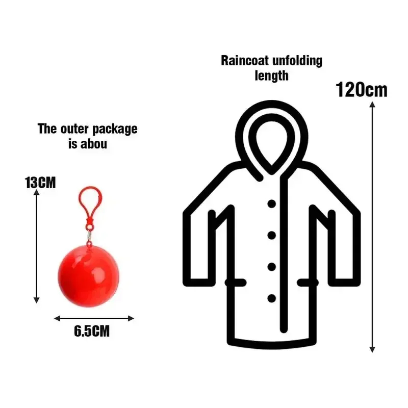 Disposable Rain Ponchos Emergency Clear Poncho 4