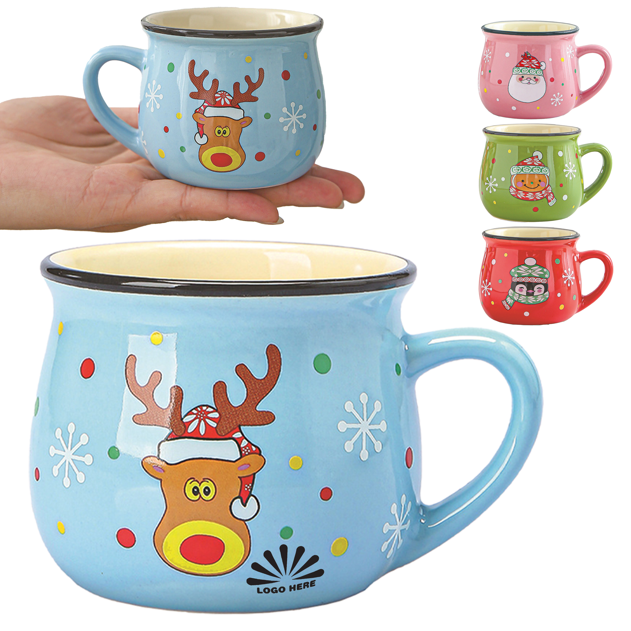 Customizable Ceramic Christmas Dessert Cup 2