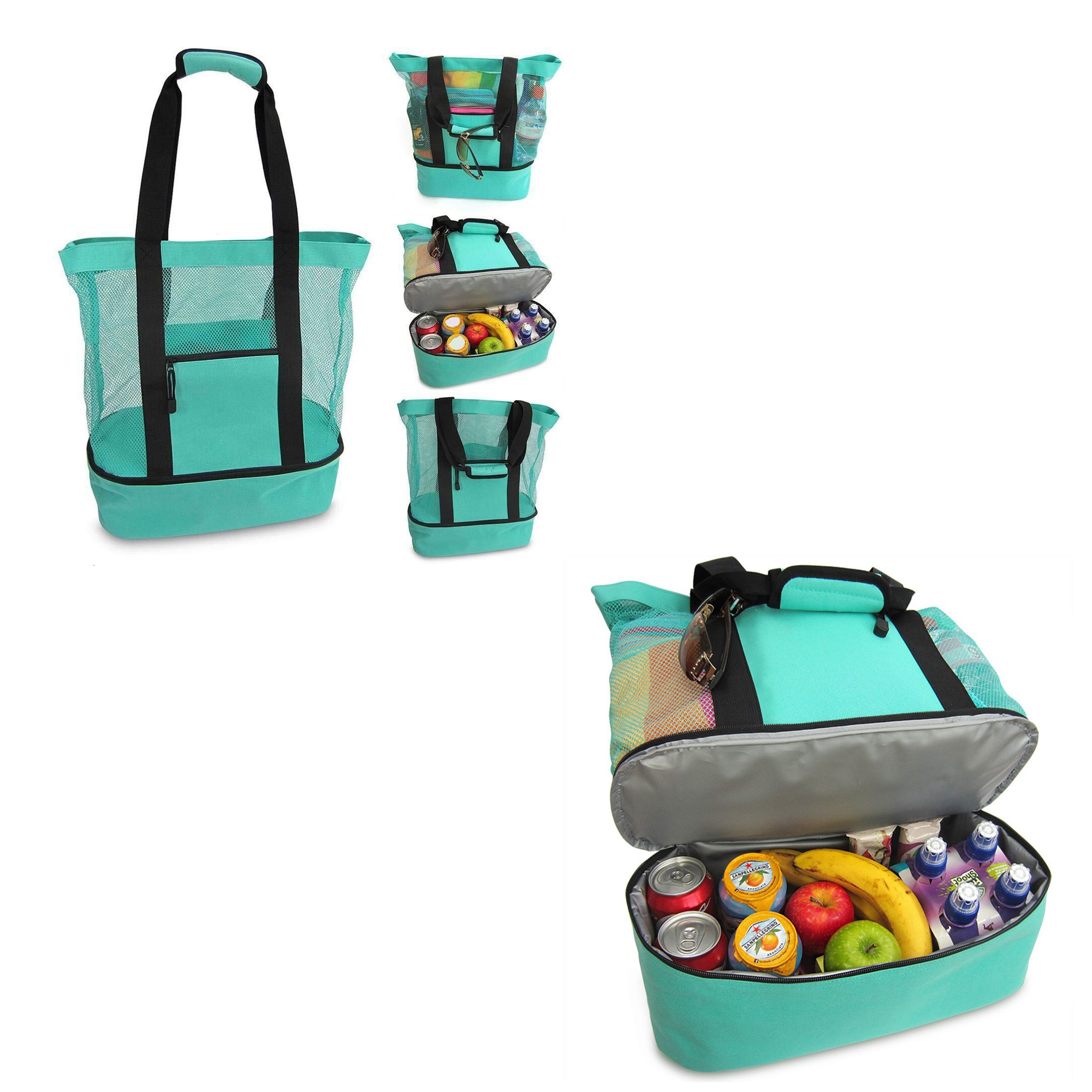 Custom Logo Foldable Waterproof Mesh Beach Bag 2