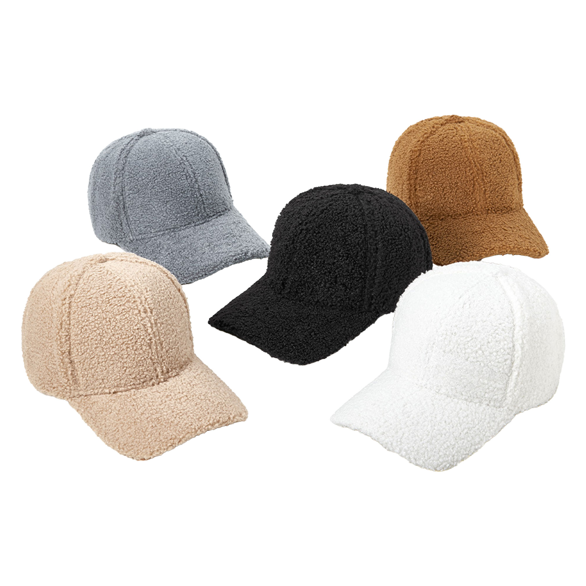 Plush Lamb Fleece Baseball Cap 2