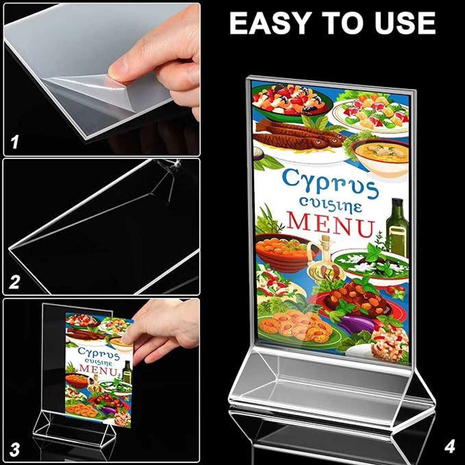 Acrylic Signage Transparent Table Display Stand 3