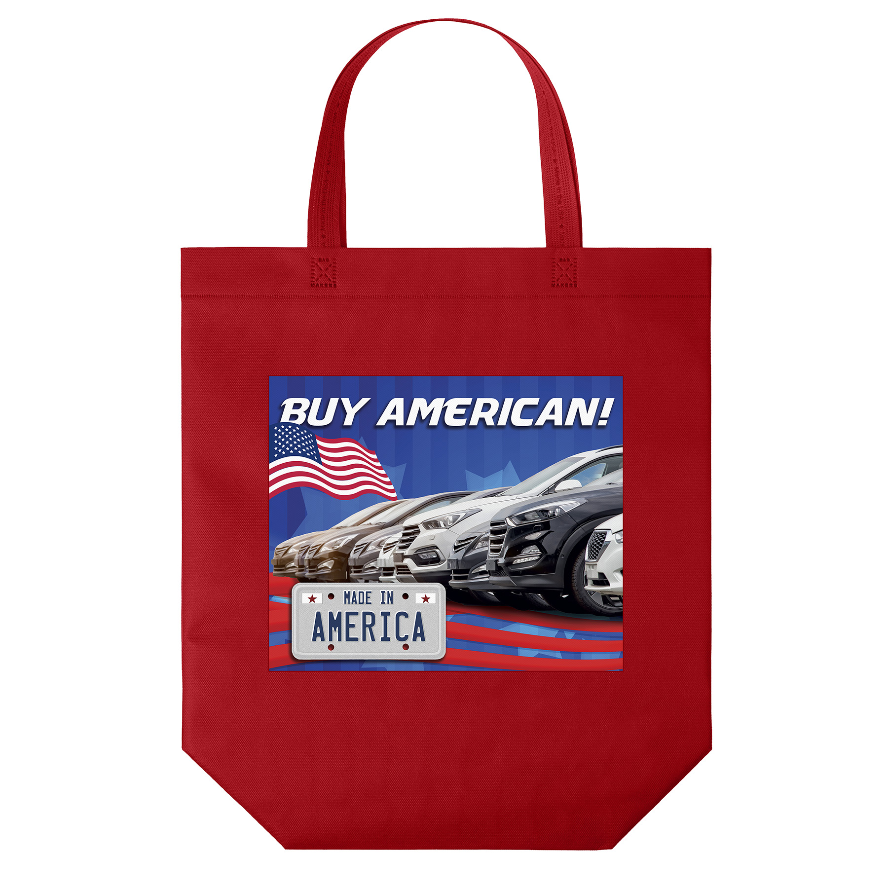 Patriot™- USA Made Non-Woven Tote - ColorVista, custom non-woven bag with logo imprint 10
