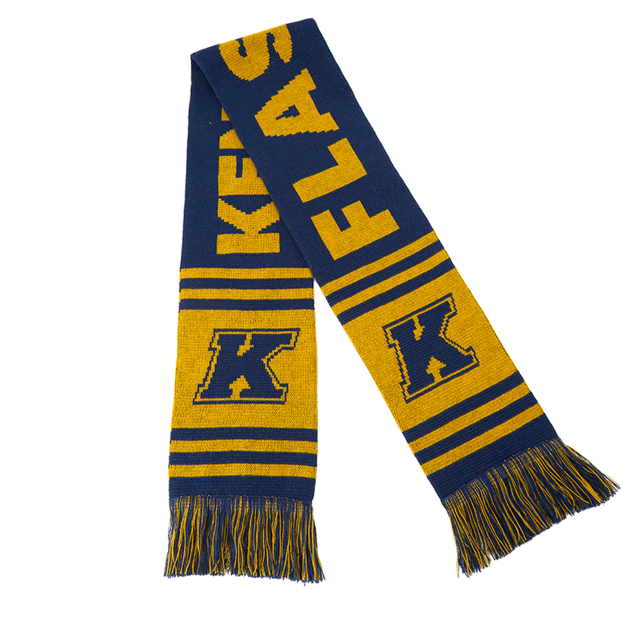 Custom Circular Knit Acrylic Scarf with Tassel - 57"x6.7"