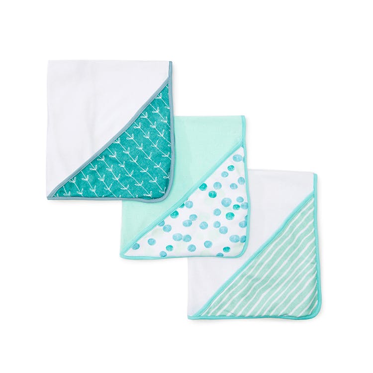 Terry Baby Hooded Towels - Green 3 Pack 2