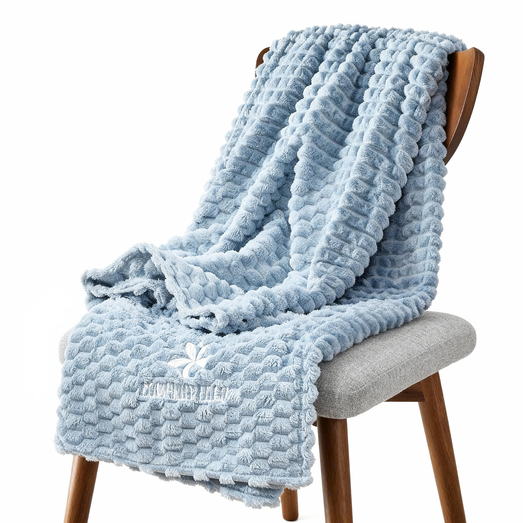 Embroidered Cozy Flannel Blanket - 50" X 70" 6