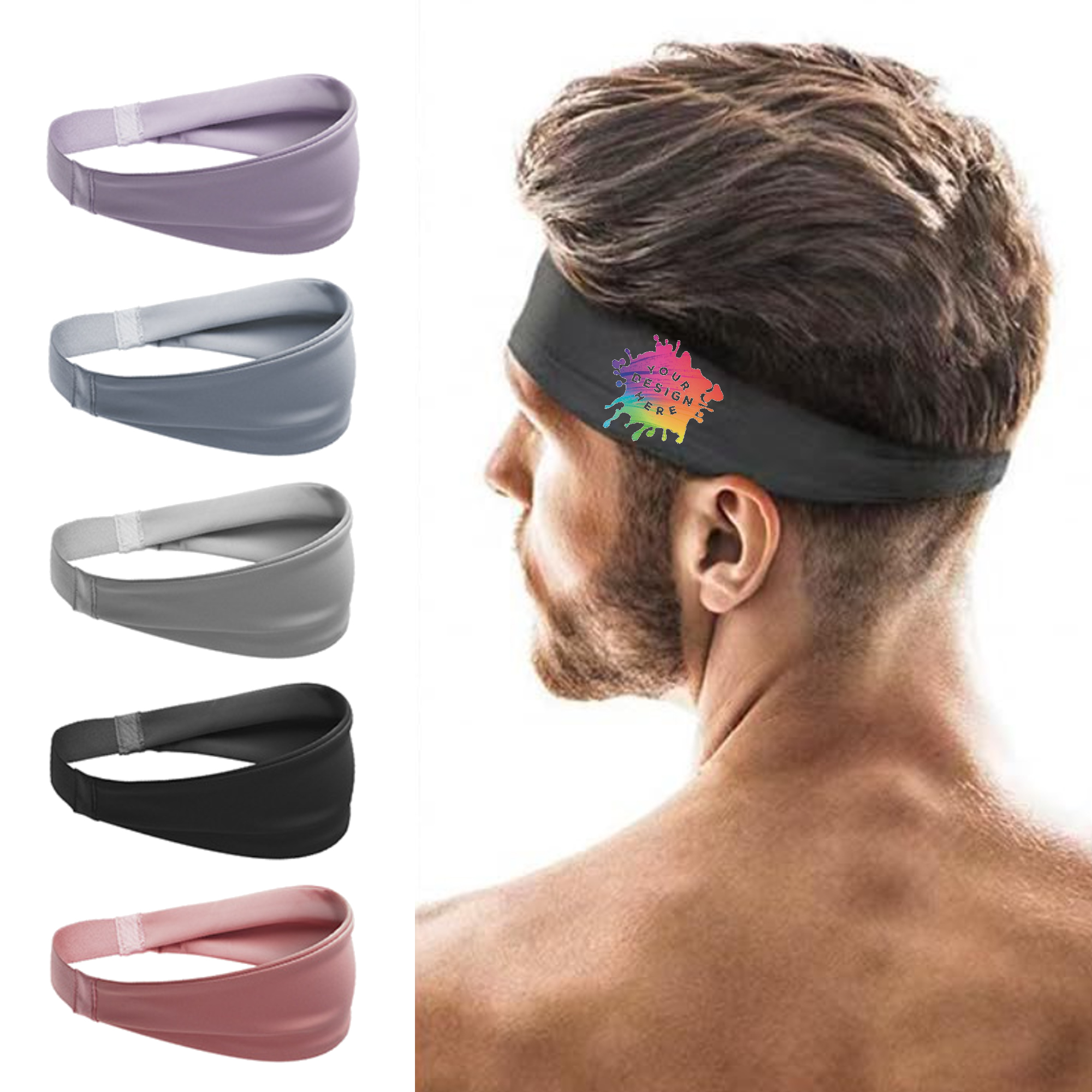 Full Color Yoga Hair Bands Sport Headband MOQ 50 4