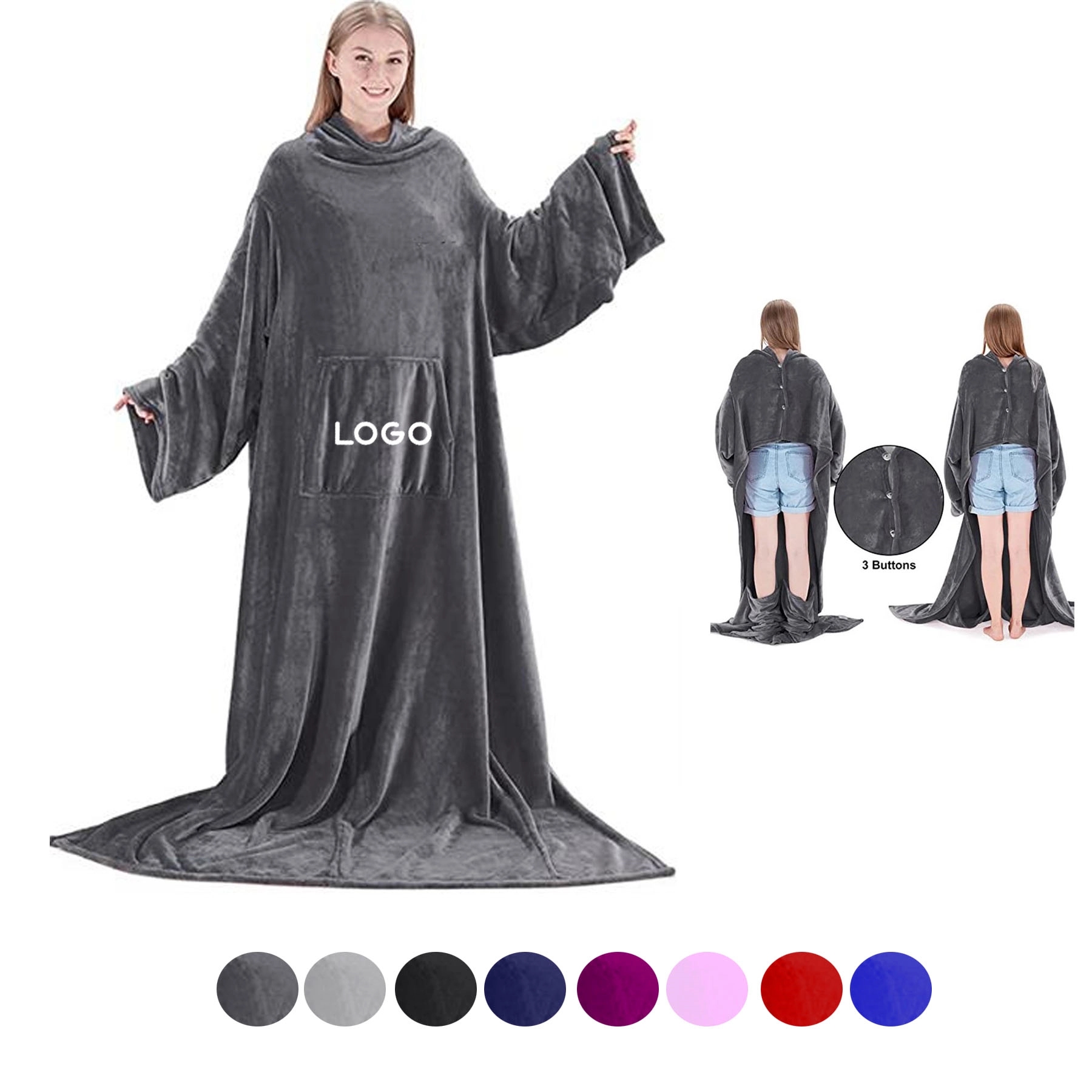 Touchat Wearable Blanket Hoodie 2
