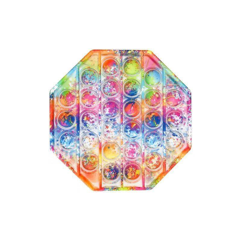 White Octagon Anti-Anxiety Bubble Fidget Toy w/UV Imprint 4