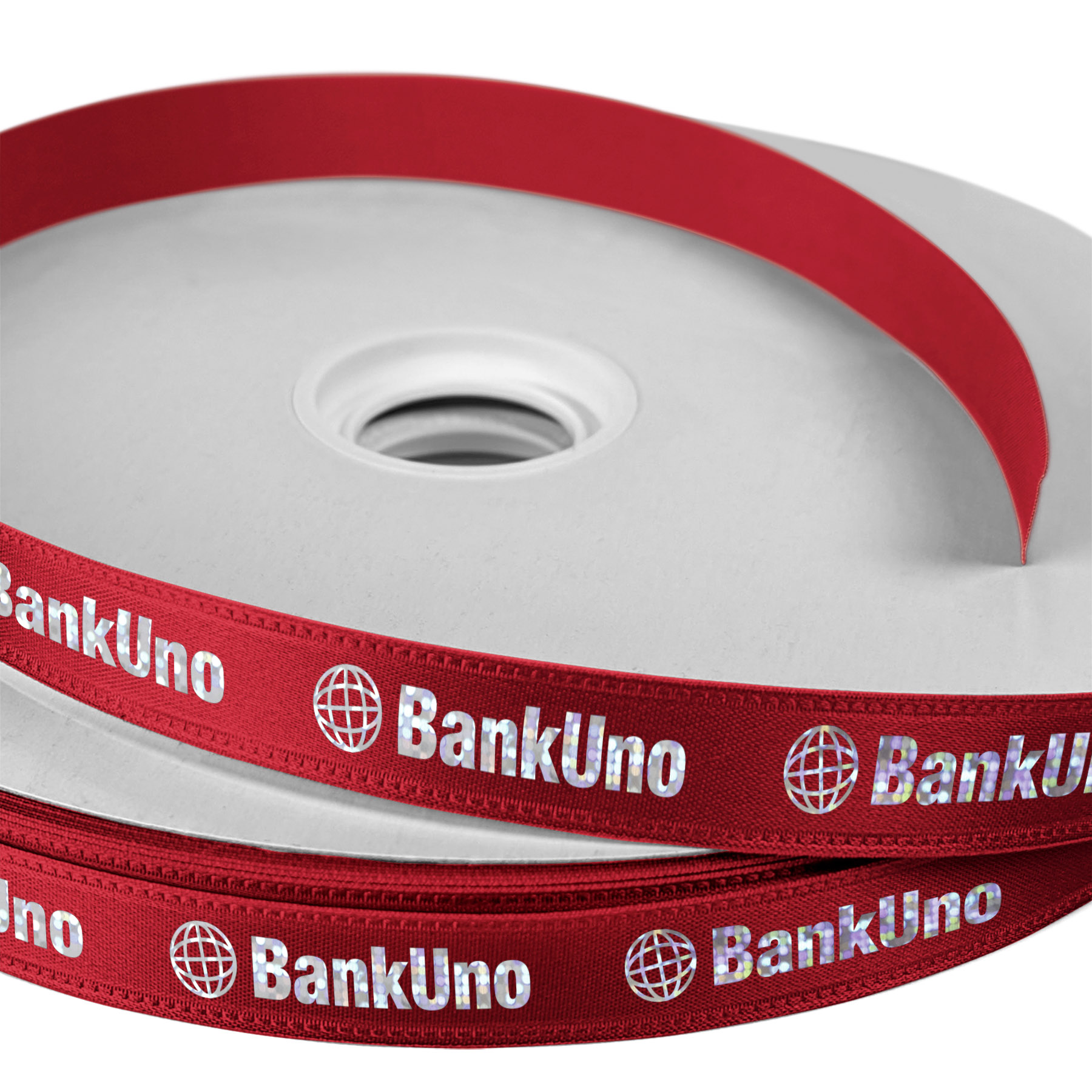 5/8" Badge Satin Ribbon - 50yd Roll - Foil Print 16