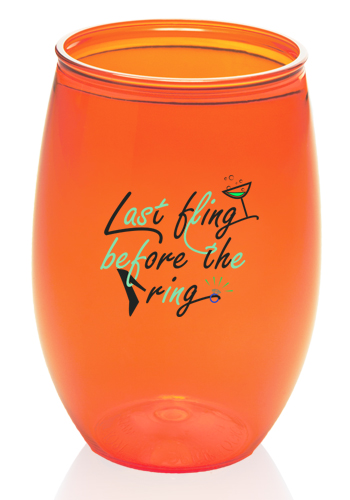 16 oz. Plastic Stemless Wine Glasses