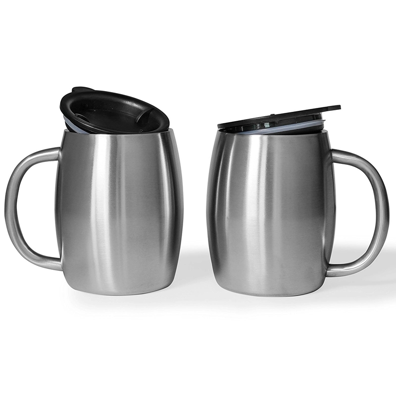 Custom 14 oz Double Wall Coffee Cups With Lid & Handle 3