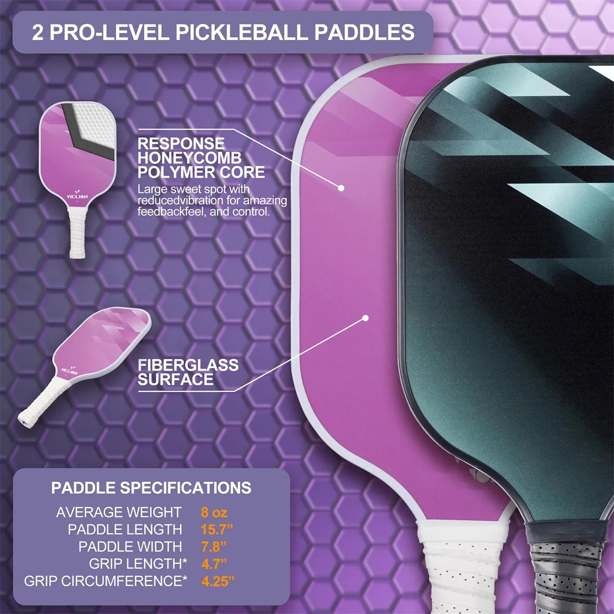 Pickleball Set with Rackets, Pickle Ball Paddle 3