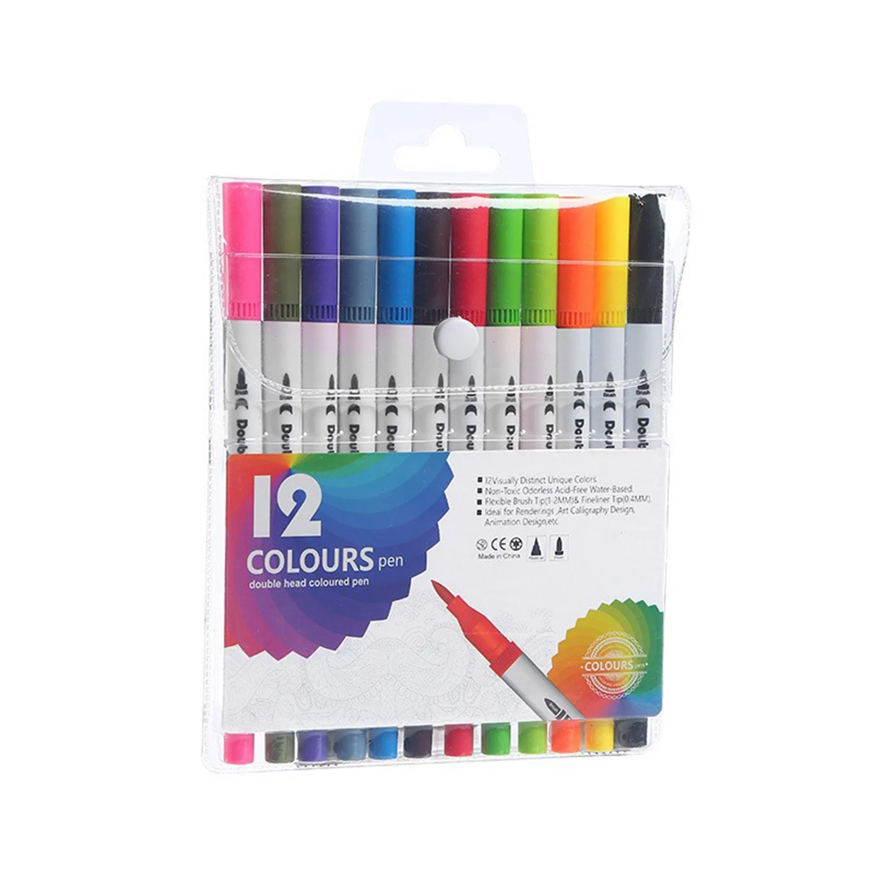 12 Dual Markers Brush Pens 3