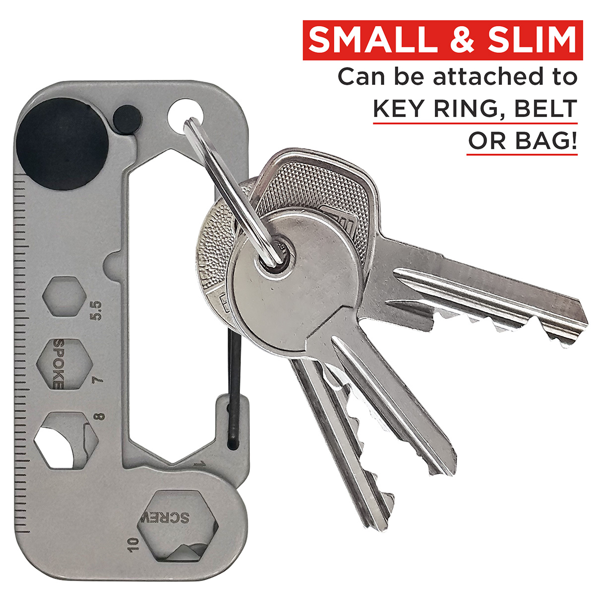 Best Buddy Tools® Slim Profile Multi-Tool Carabiner 8