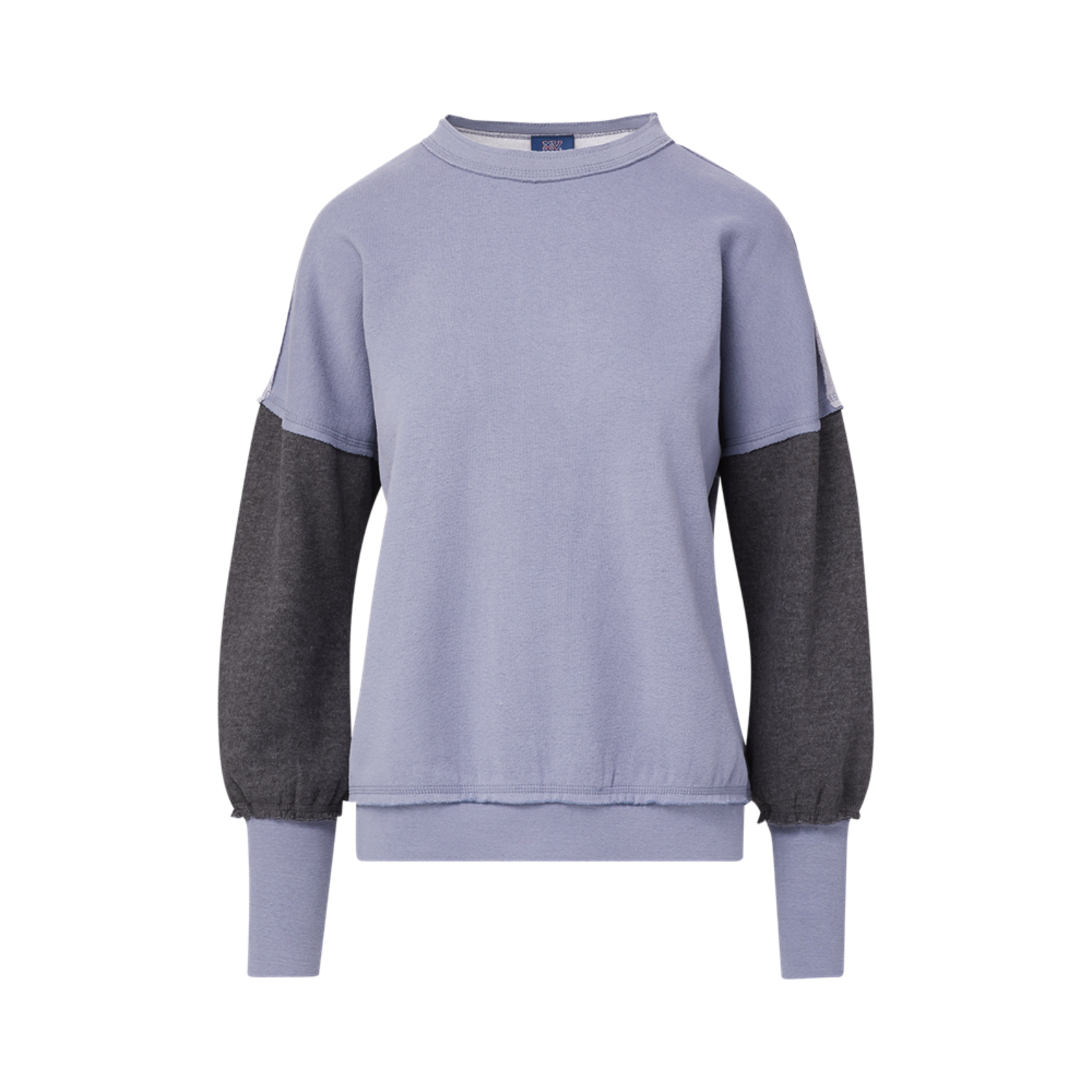 Genevieve Sueded Raw Edge Crew Sweatshirt 5