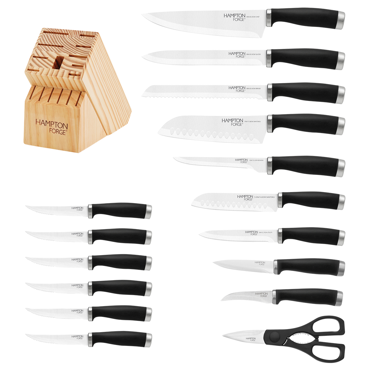 Hampton Forge® Epicure 17 Piece Cutlery Block Set 4