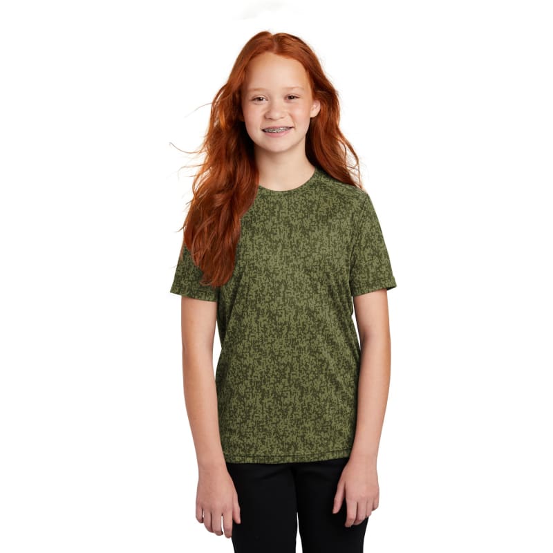 Sport-Tek Youth Digi Camo Tee. 39