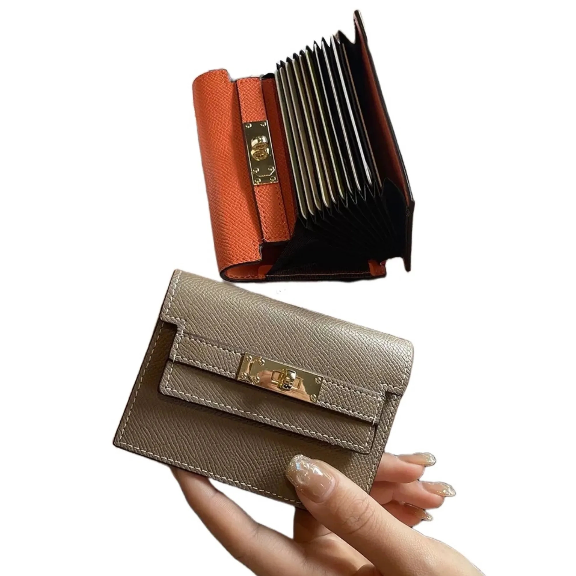 Womens Leather Accordion Card Holder 1