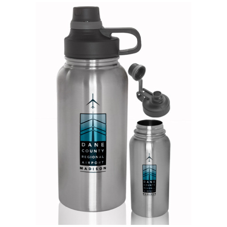 32 oz Vacuum Stainless Steel Water Bottle - BPA Free, custom water bottle with logo imprint 2