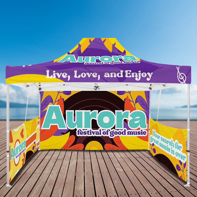 10ft X 15ft Full Color Pop Up Canopy Tents 30