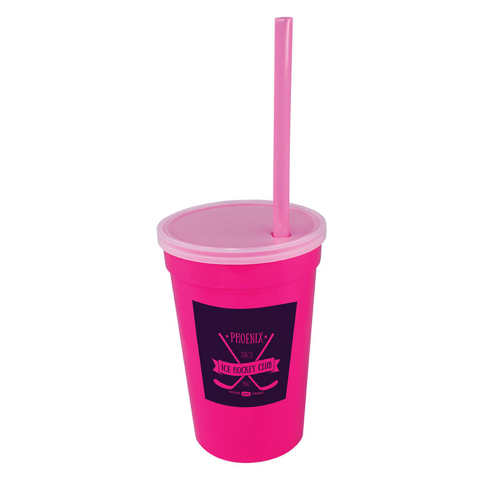 17 oz. Smooth Cup/Straw/Lid Set 3