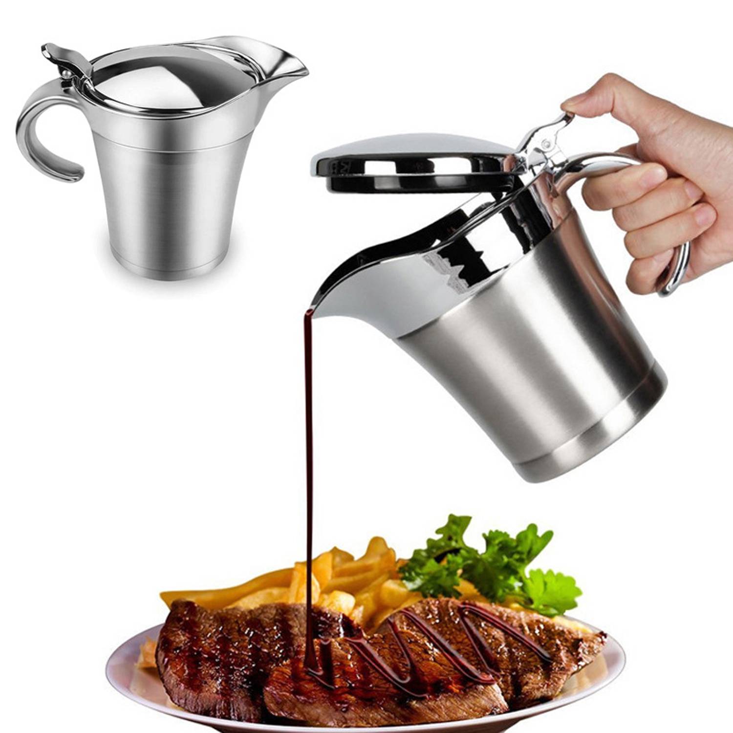 16oz Insulated Stainless Steel Gravy Boat 6
