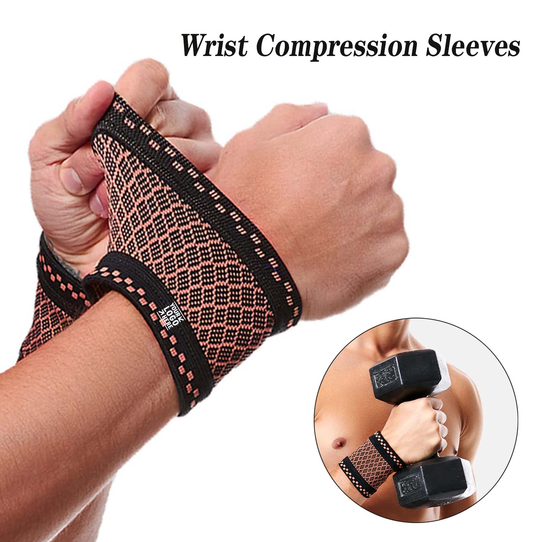 2 Pcs Copper Wrist Compression Brace 2