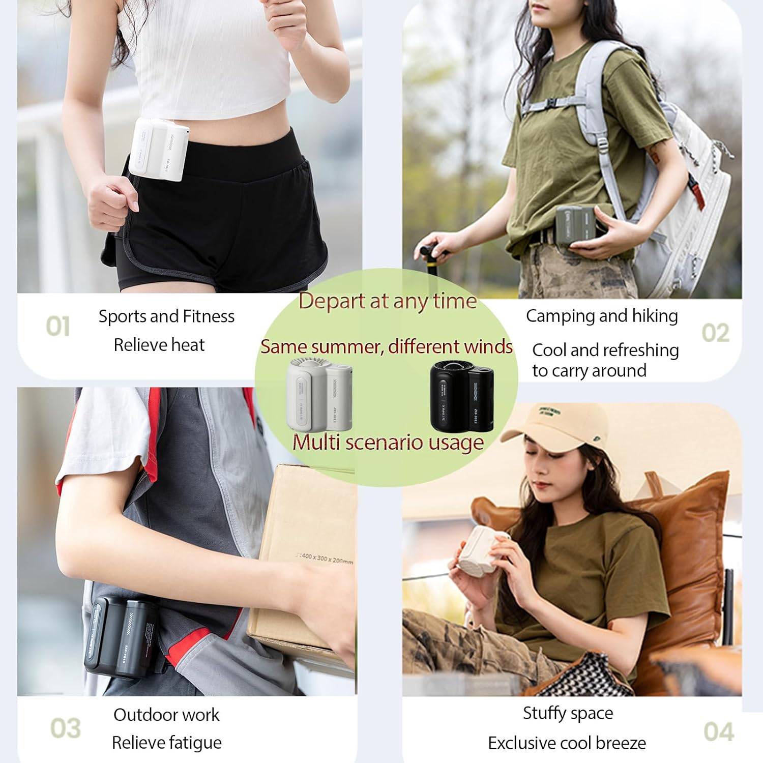 Mini Portable Clip Waist Fan 3