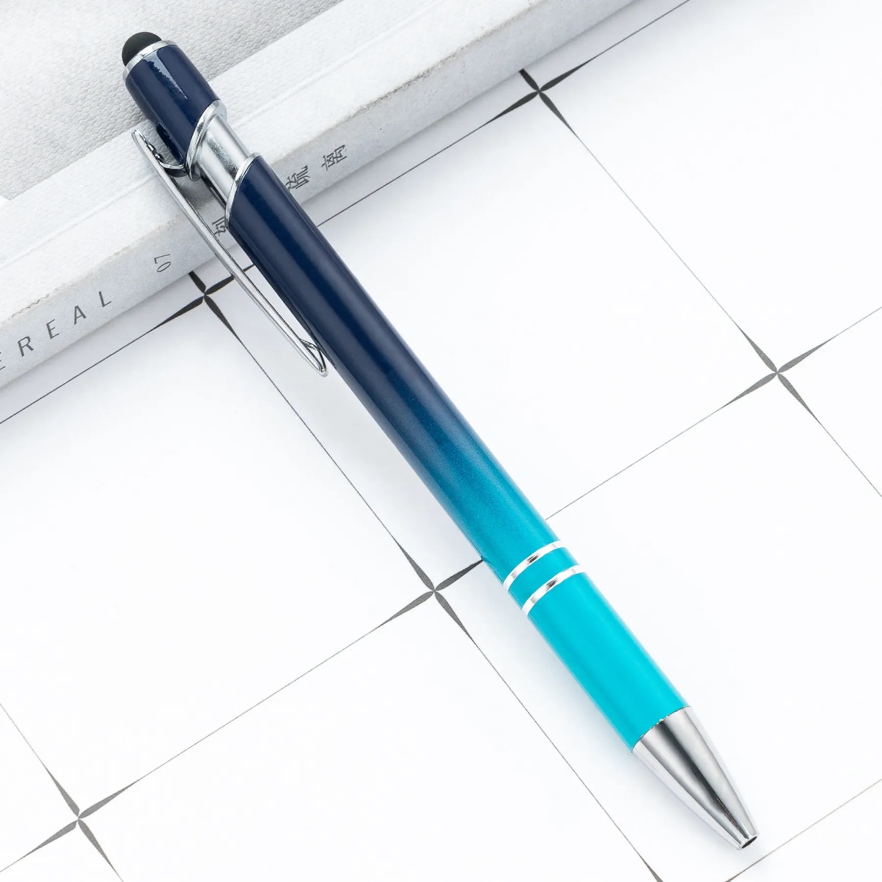 2 in 1 Gradient Metal Stylus Ballpoint Pen 11