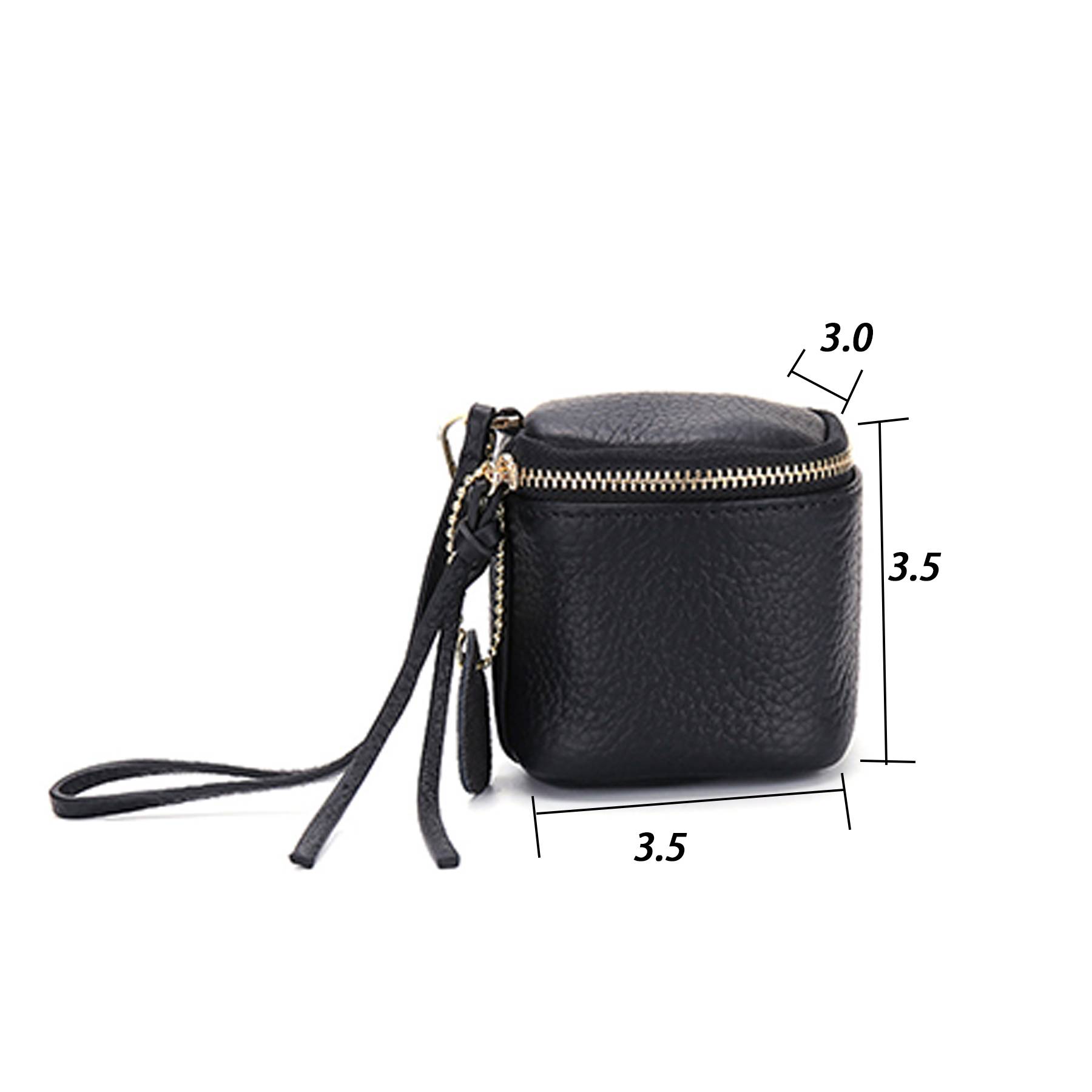 Genuine leather women's mini carrying coin bag 3