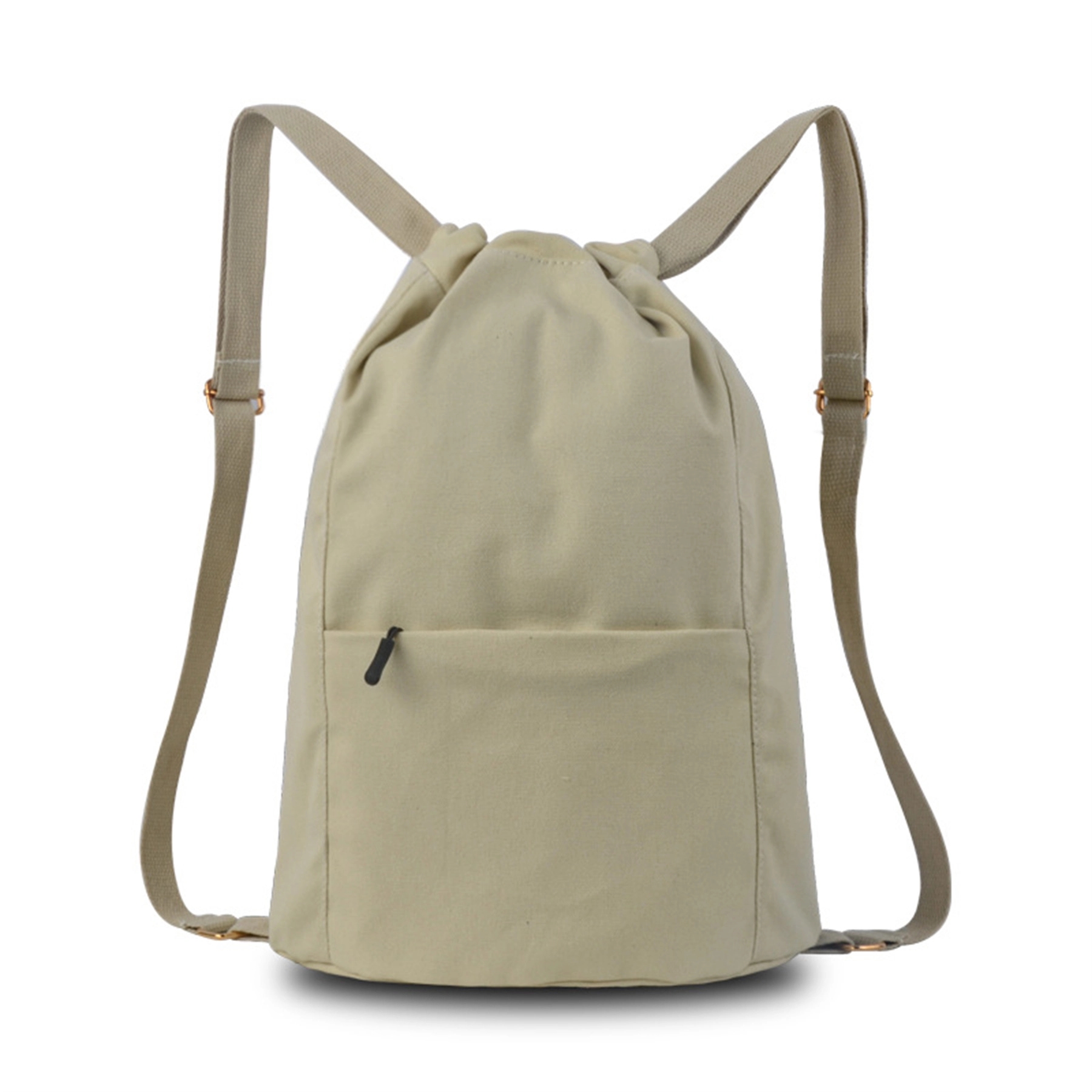 Canvas backpacks with Adjustable Strap&Zipper Pocket 4