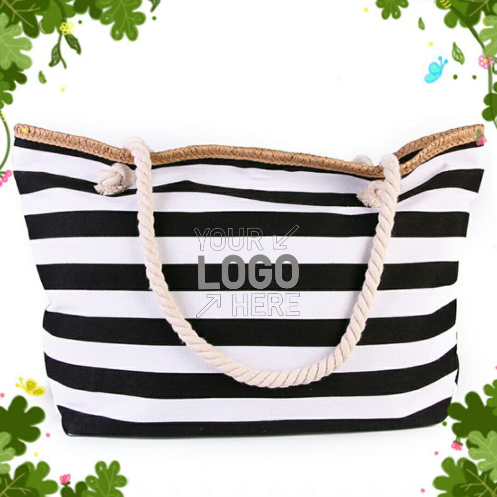 Handle Handbag Tote Beach Bag, custom tote bag with logo imprint 5