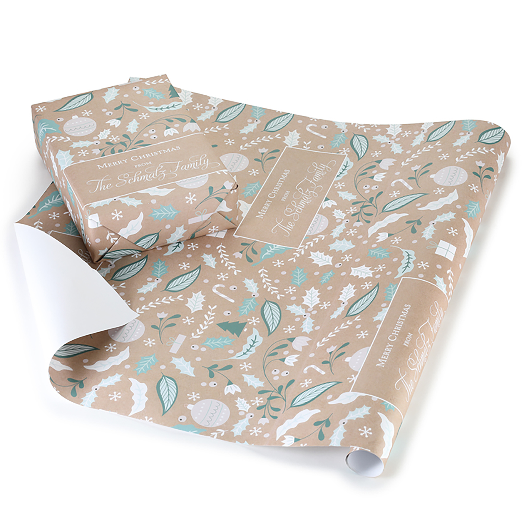 Christmas Elements Personalized Wrapping Paper Roll 5