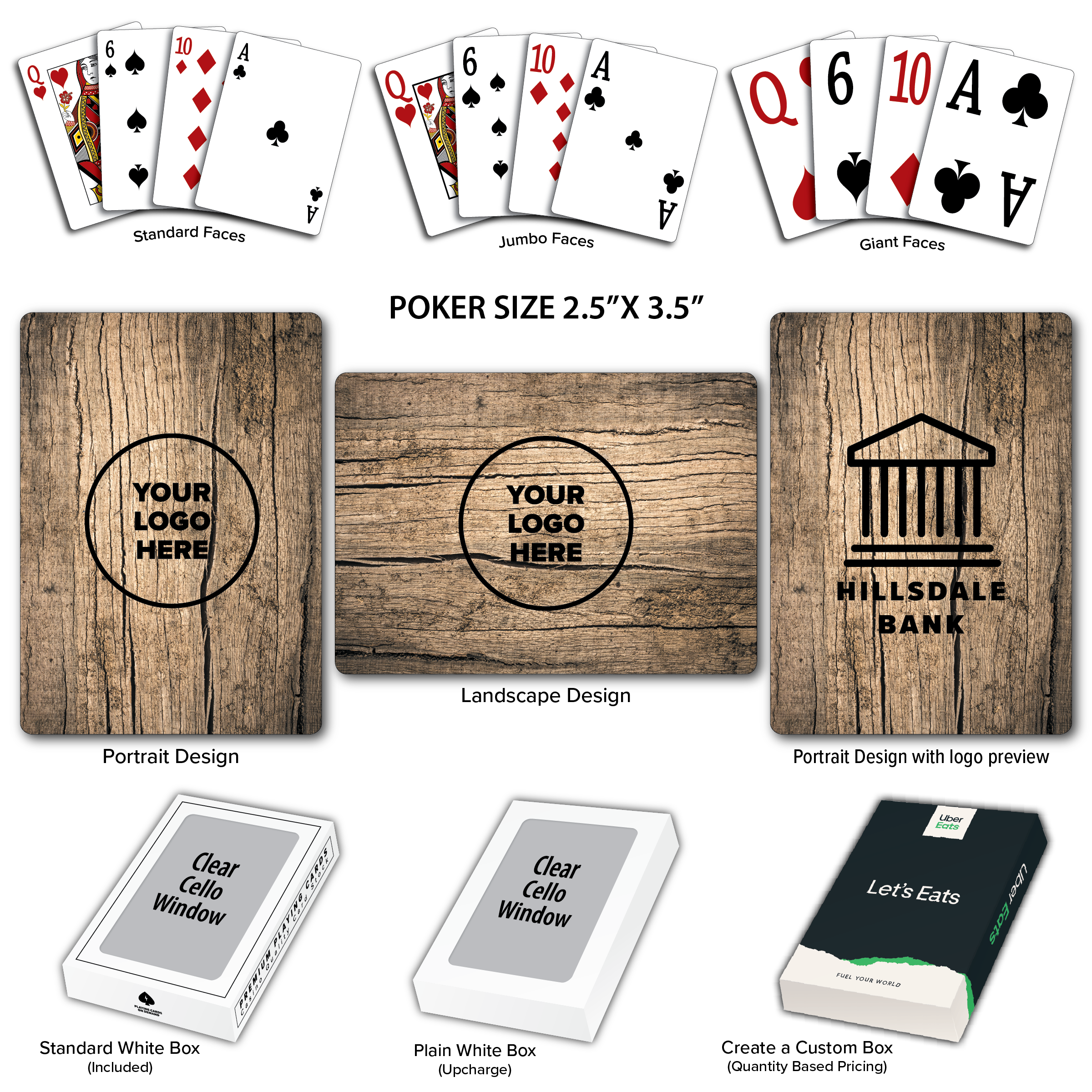 Wood Theme Poker Size Playing Cards